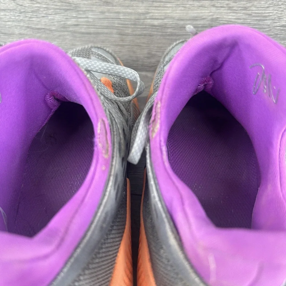 Adidas‎ Dame 3 Youth Basketball Shoes Size 4 Gray Purple Orange BB8270